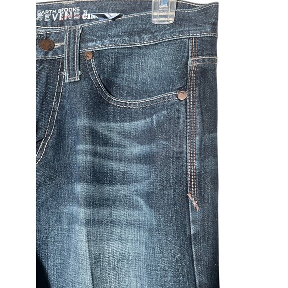Garth Brooks Sevens by Cinch Loose Fit Boot Cut Jeans 31x32 Creased Western - Picture 8 of 16